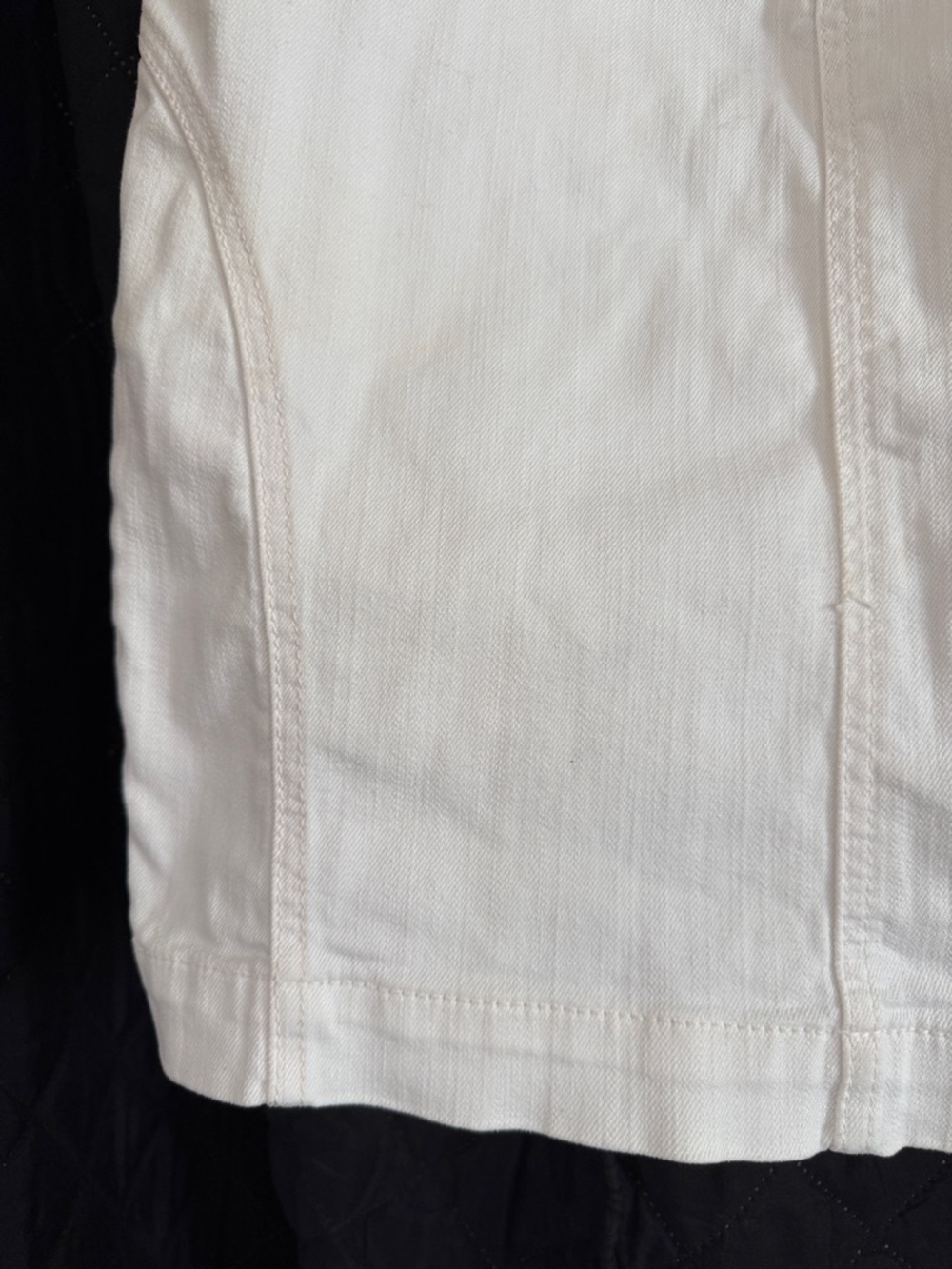 Y2K X2 Denim Laboratory White Mini Skirt Back Slit 5-Pocket Size 6 - Picture 3 of 7